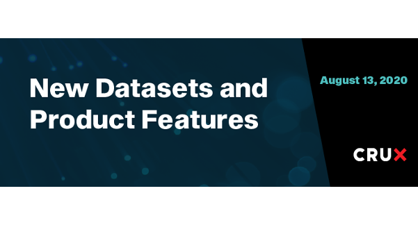 Dataset & Product Features Newsletter | August 13, 2020